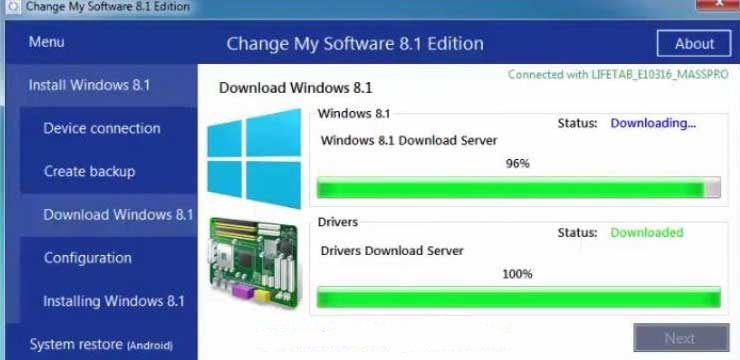change my software download